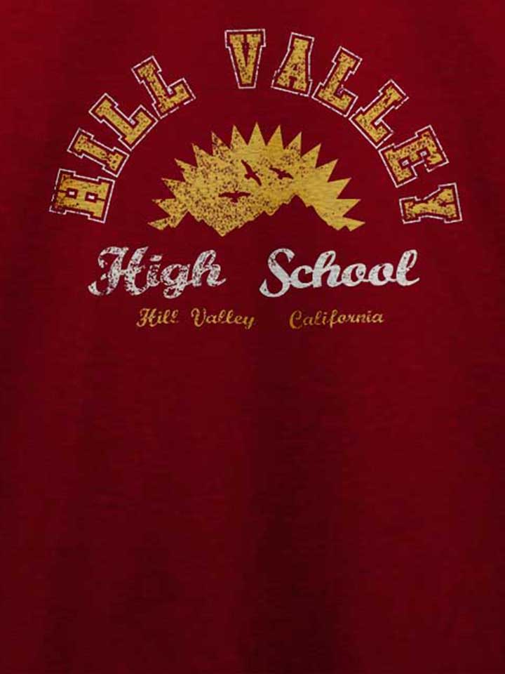 hill-valley-high-school-t-shirt bordeaux 4