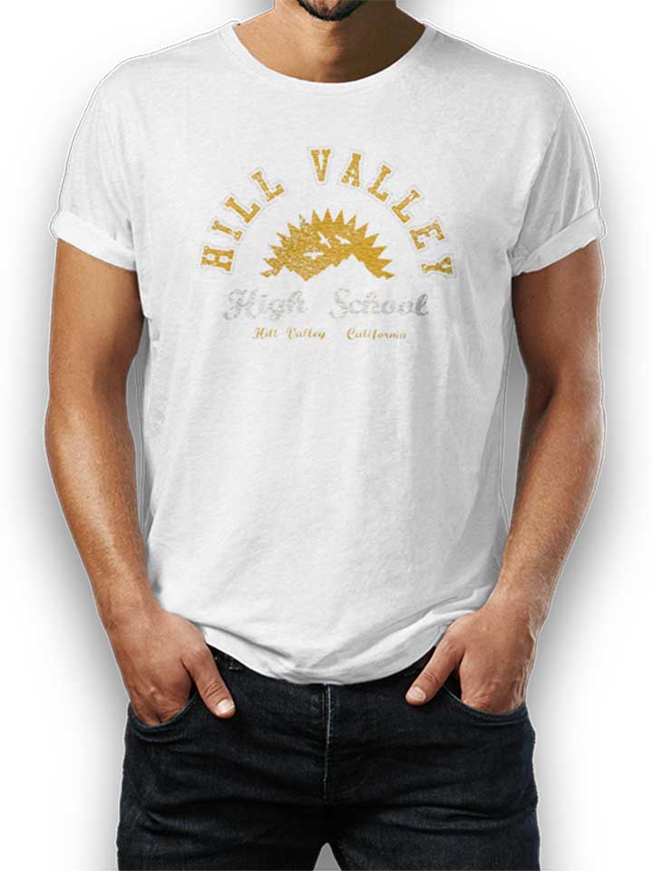 hill-valley-high-school-t-shirt weiss 1