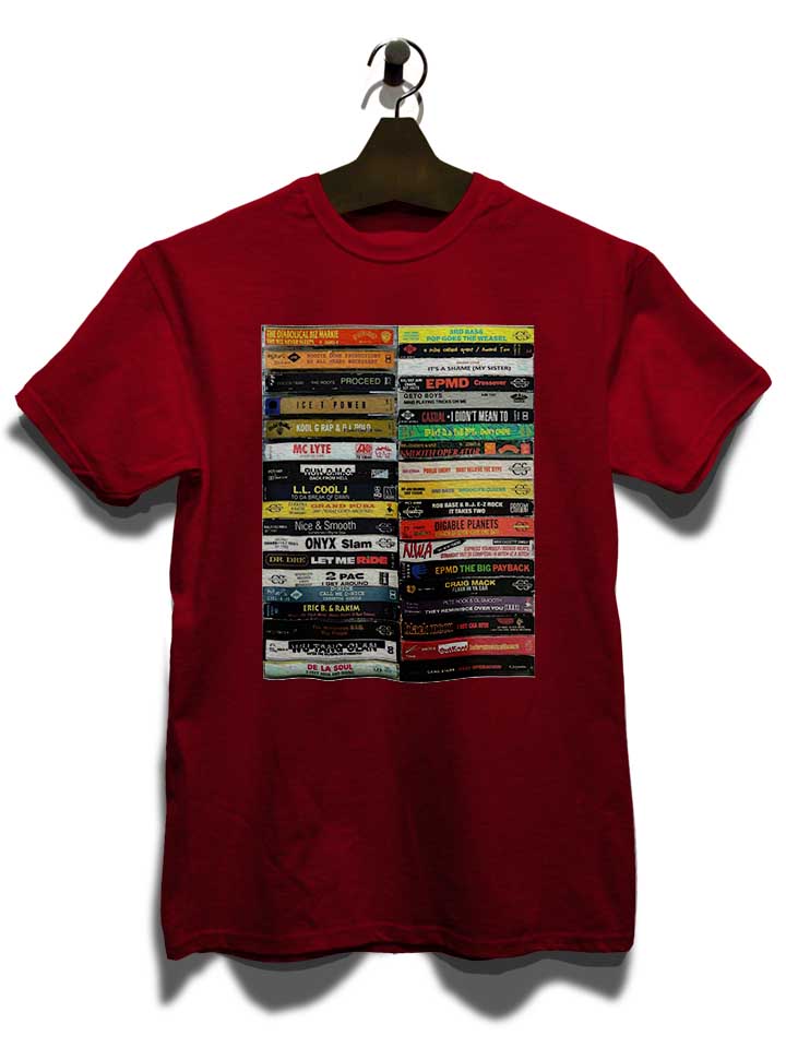 hip-hop-tapes-90s-t-shirt bordeaux 3