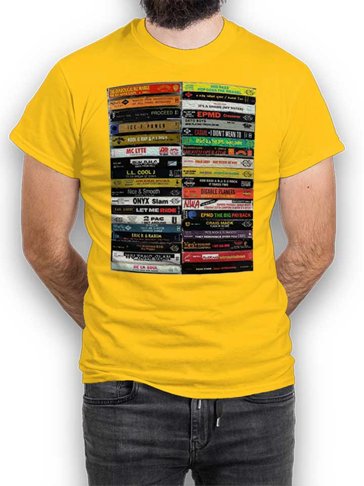 Hip Hop Tapes 90S T-Shirt gelb L