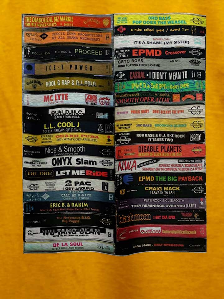 hip-hop-tapes-90s-t-shirt gelb 4