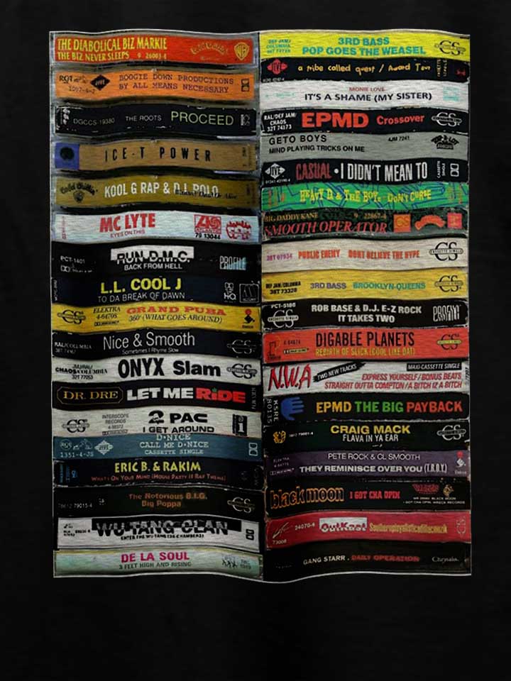 hip-hop-tapes-90s-t-shirt schwarz 4