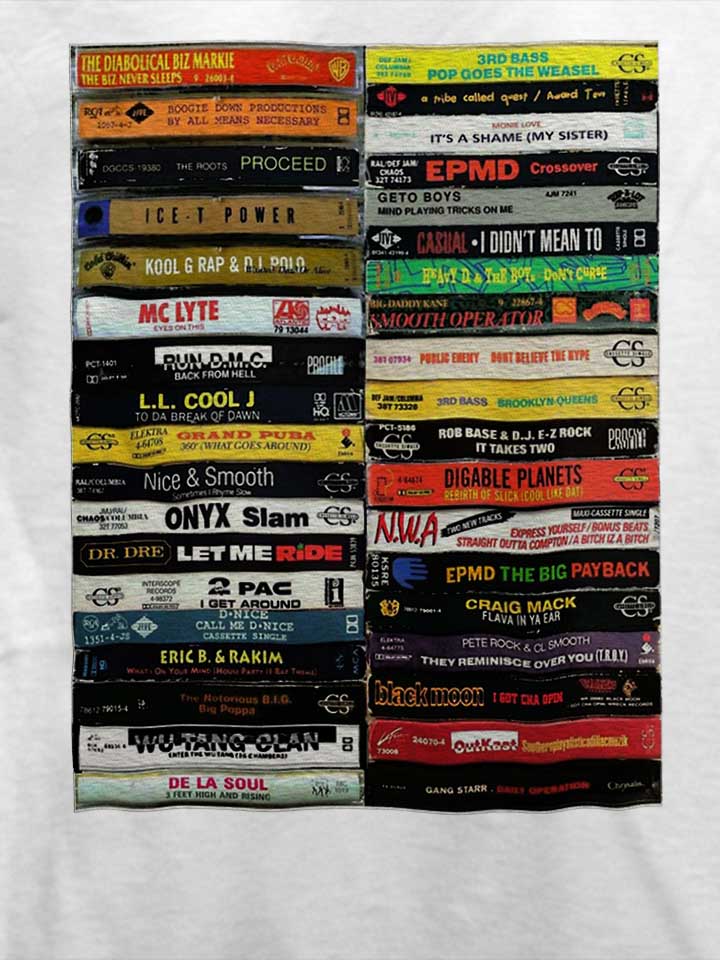 hip-hop-tapes-90s-t-shirt weiss 4