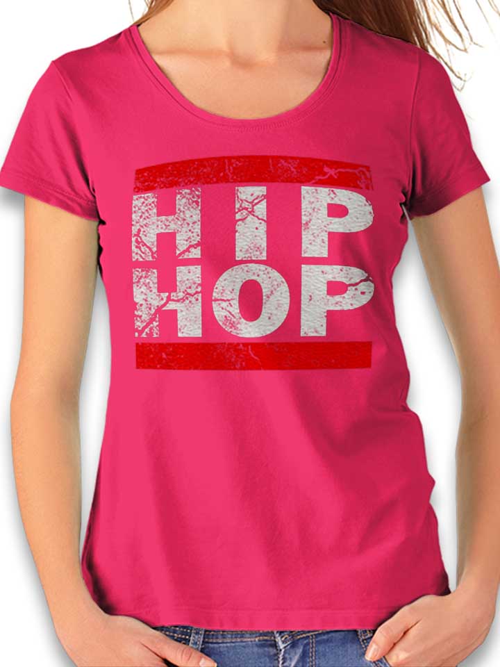 Hip Hop Vintage Damen T-Shirt fuchsia L
