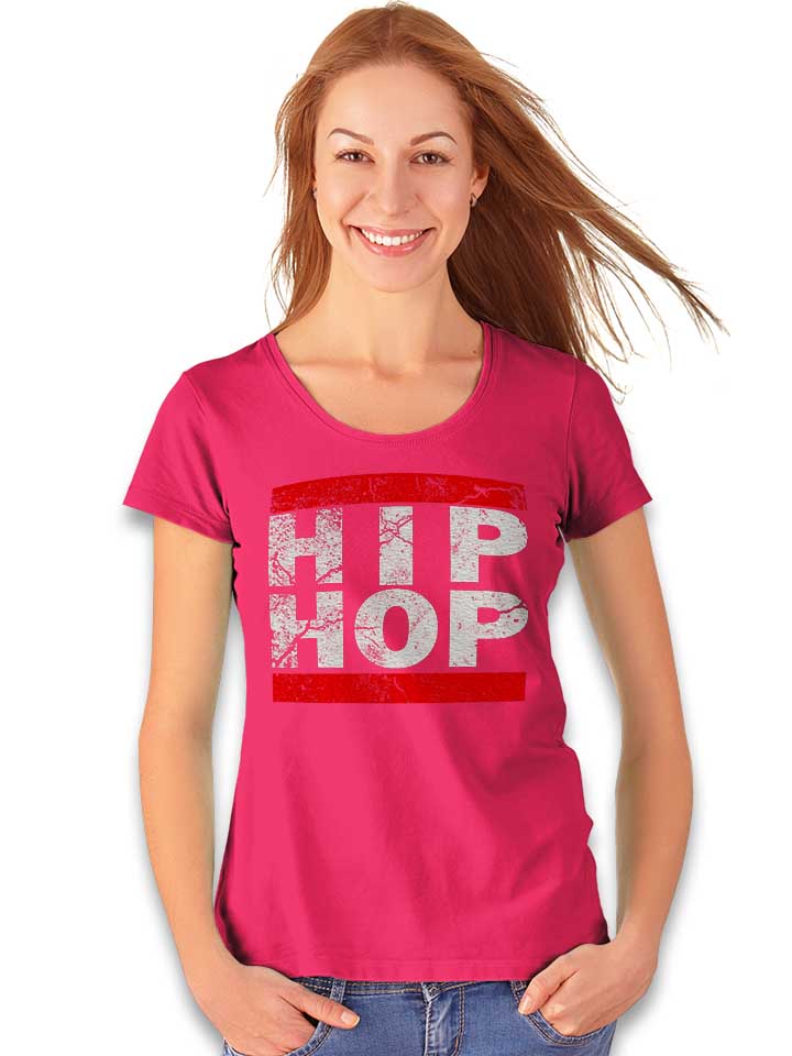 hip-hop-vintage-damen-t-shirt fuchsia 2