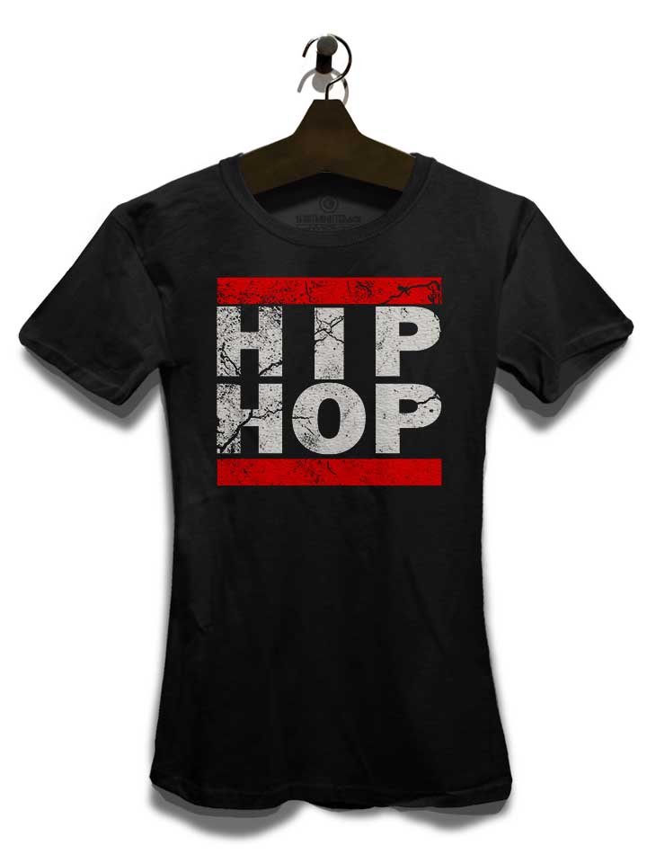 hip-hop-vintage-damen-t-shirt schwarz 3