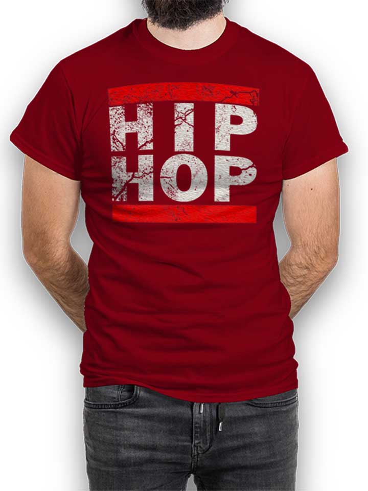 Hip Hop Vintage T-Shirt bordeaux L