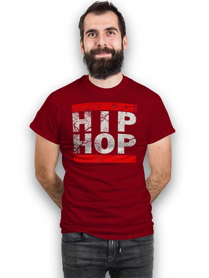 hip-hop-vintage-t-shirt bordeaux 2