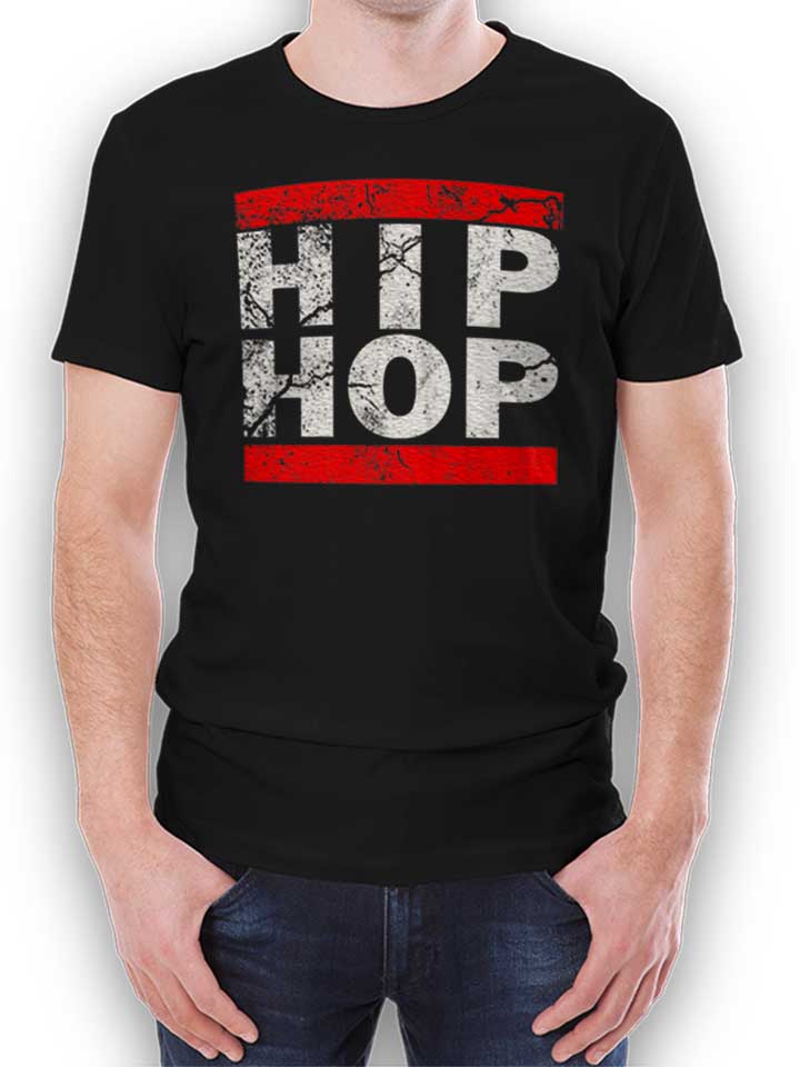 hip-hop-vintage-t-shirt schwarz 1