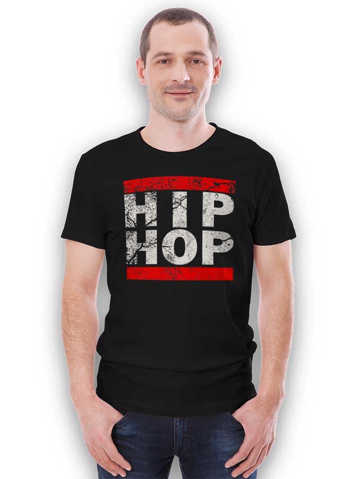 hip-hop-vintage-t-shirt schwarz 2