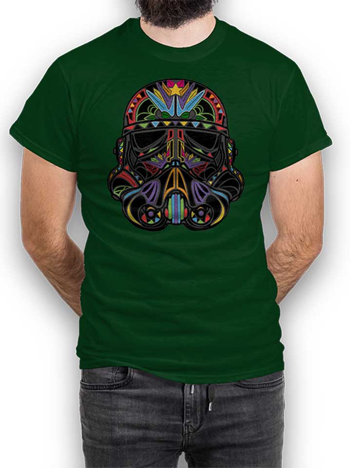 Hippie Startrooper Helmet T-Shirt dark-green L