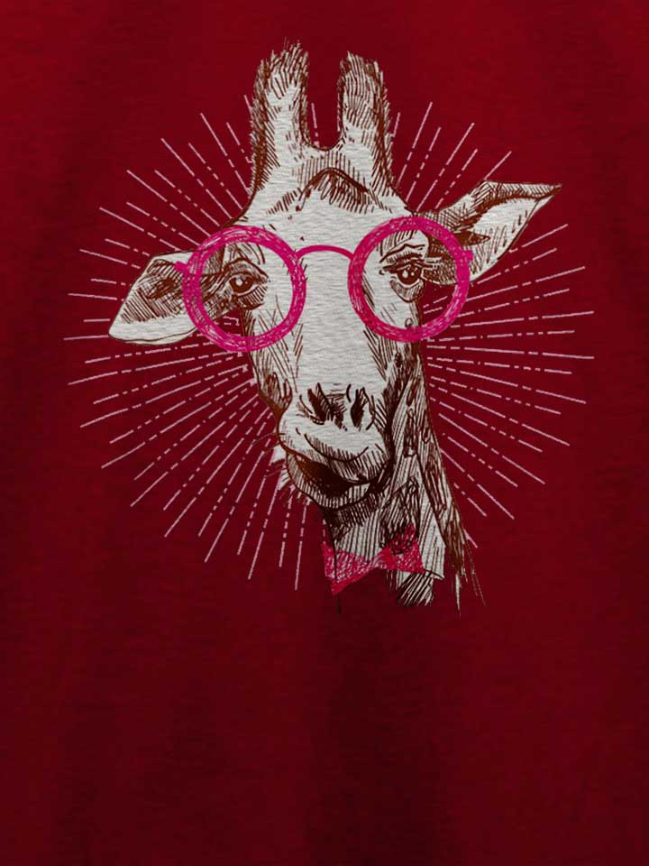 hipster-giraffe-t-shirt bordeaux 4