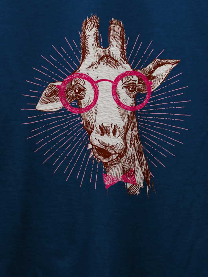 hipster-giraffe-t-shirt dunkelblau 4