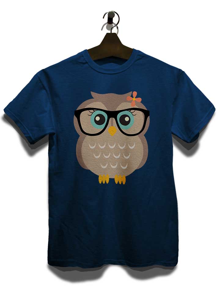 hipster-girl-owl-t-shirt dunkelblau 3