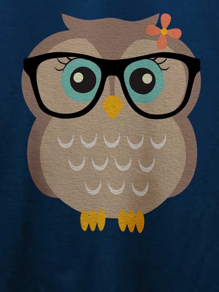 hipster-girl-owl-t-shirt dunkelblau 4