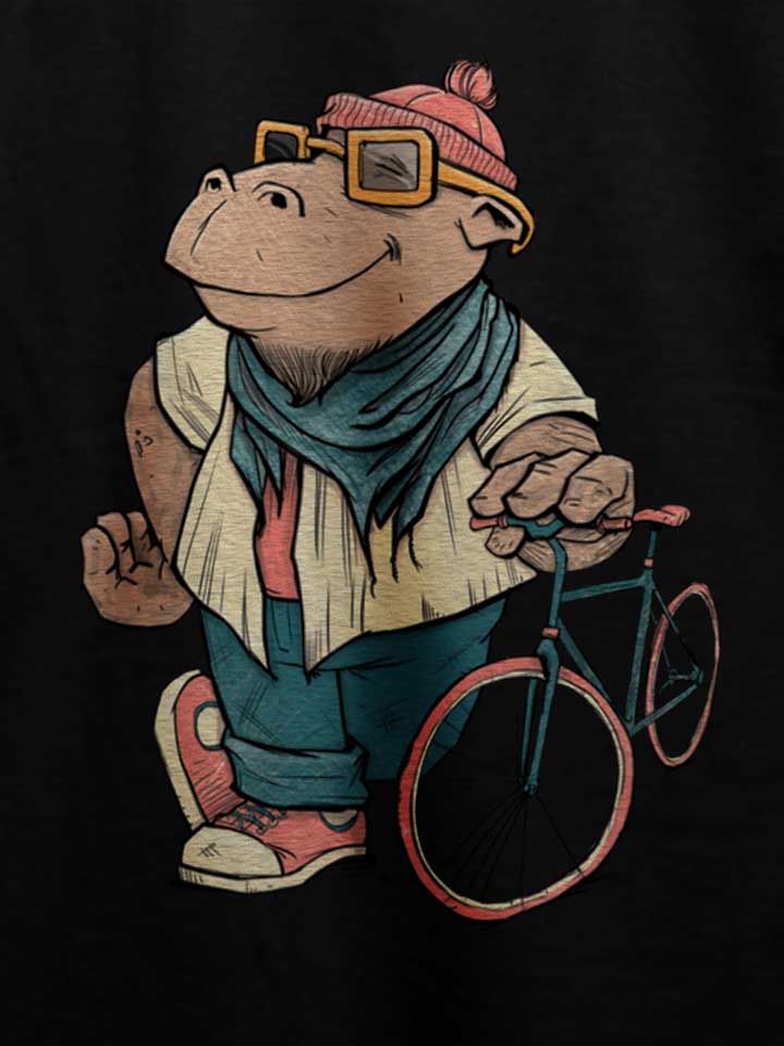 hipster-hippo-t-shirt schwarz 4