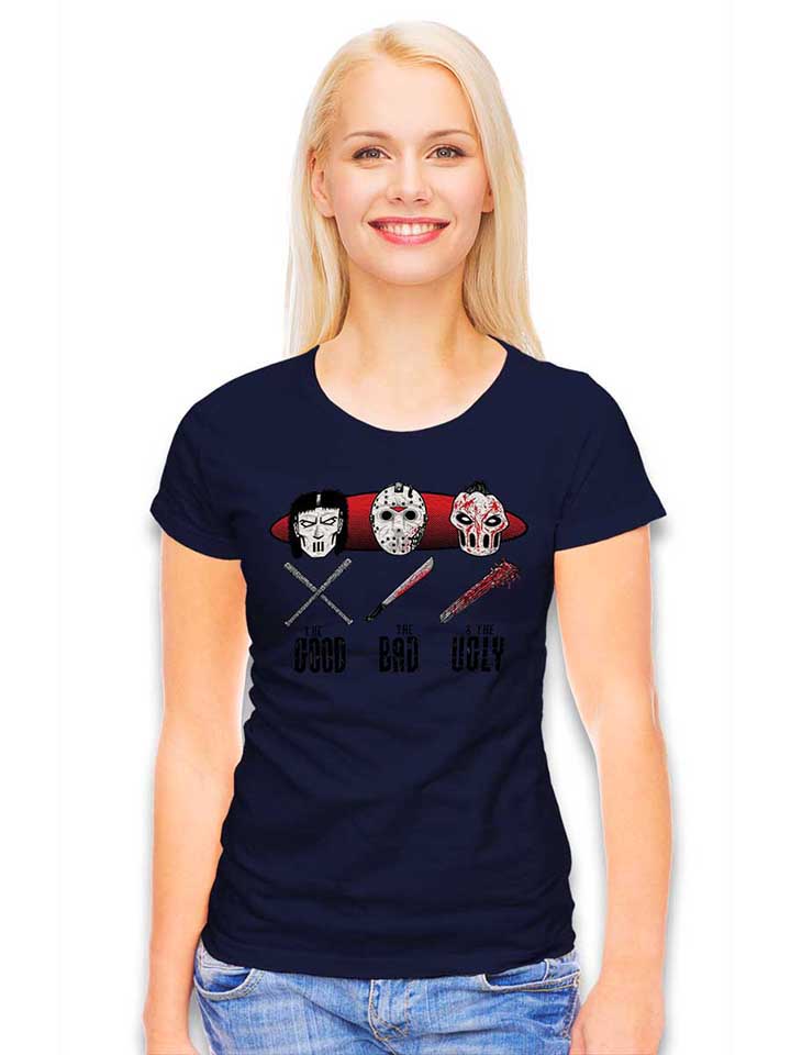 hockey-mask-damen-t-shirt dunkelblau 2