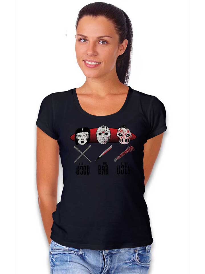 hockey-mask-damen-t-shirt schwarz 2