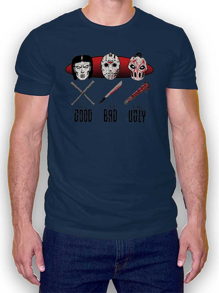 hockey-mask-t-shirt dunkelblau 1