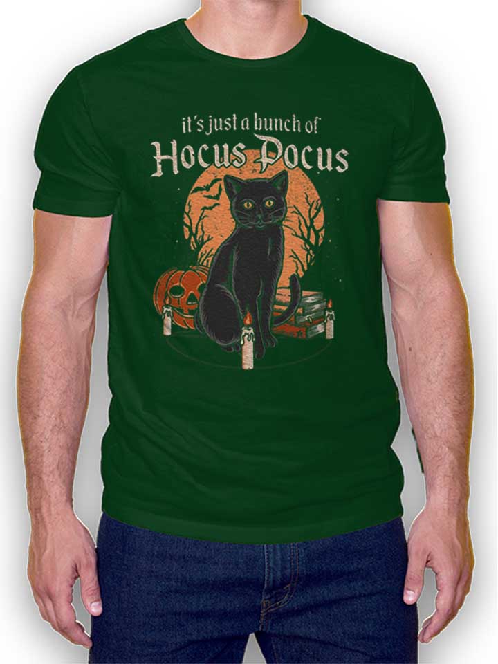 Hocus Pocus Cat T-Shirt verde-scuro L