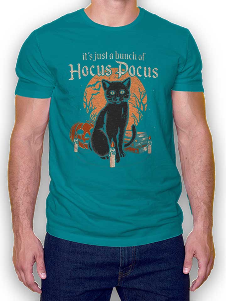 Hocus Pocus Cat T-Shirt tuerkis L