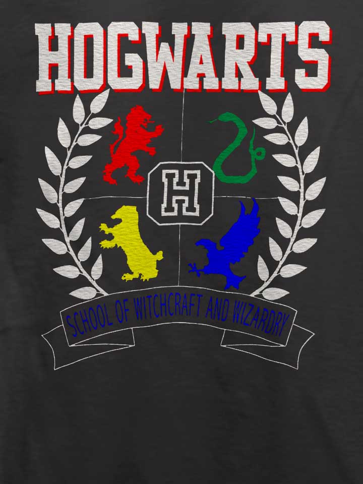 hogwarts-t-shirt dunkelgrau 4