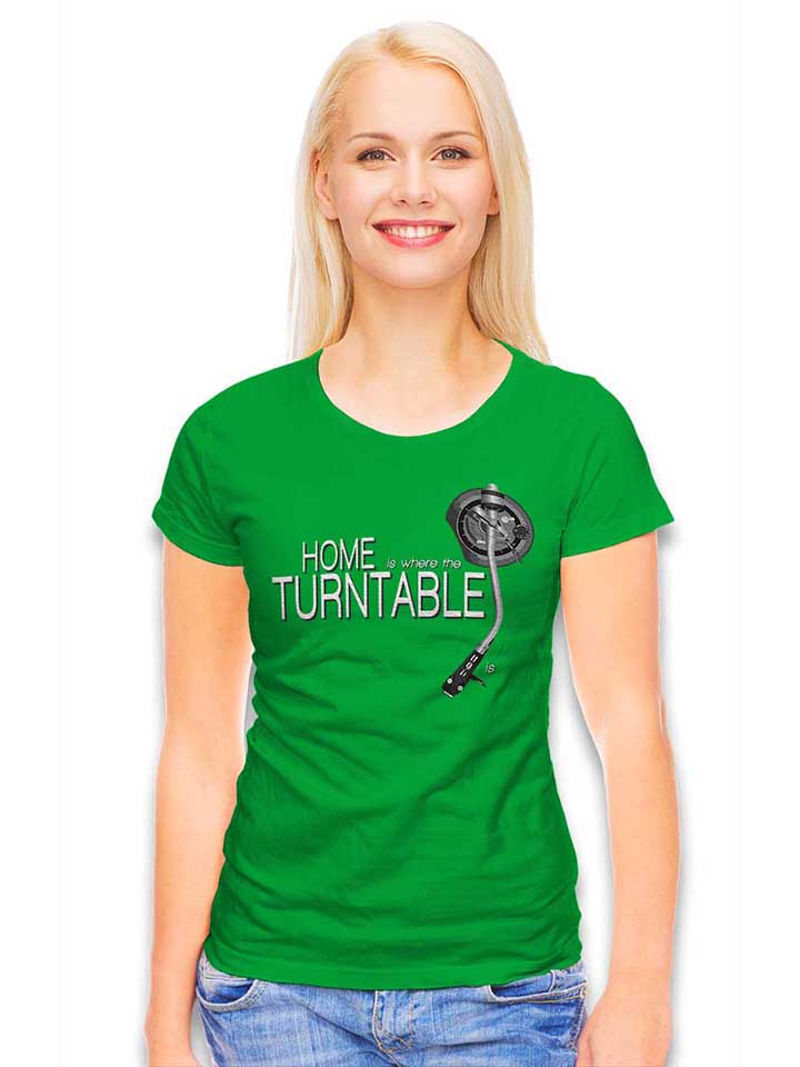 home-is-where-the-turntable-is-damen-t-shirt gruen 2