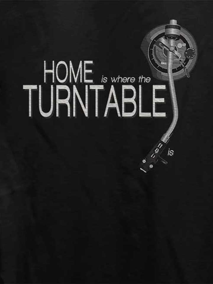 home-is-where-the-turntable-is-damen-t-shirt schwarz 4
