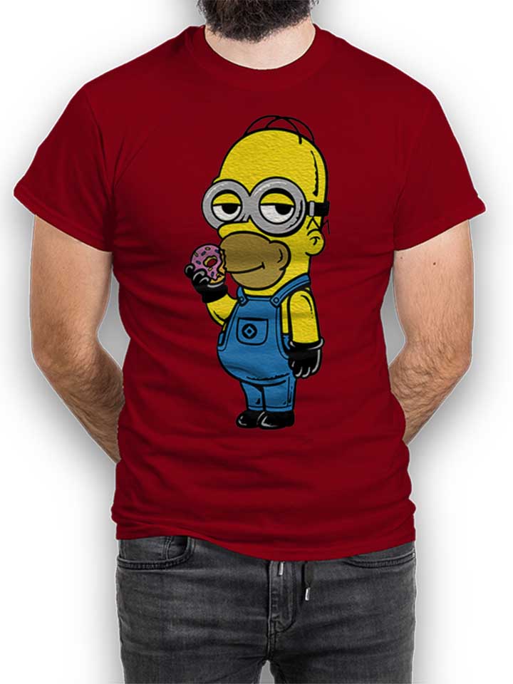 Homer Minion T-Shirt bordeaux L