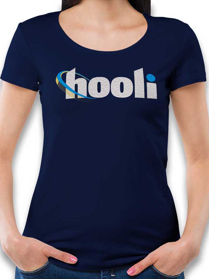 Hooli Logo Womens T-Shirt deep-navy L