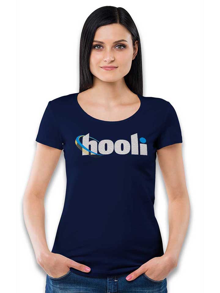 hooli-logo-damen-t-shirt dunkelblau 2