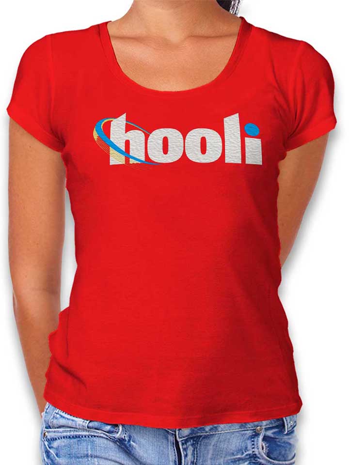 Hooli Logo T-Shirt Femme rouge L
