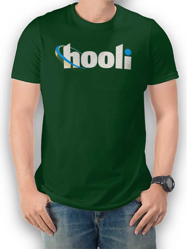 Hooli Logo Camiseta verde-oscuro L