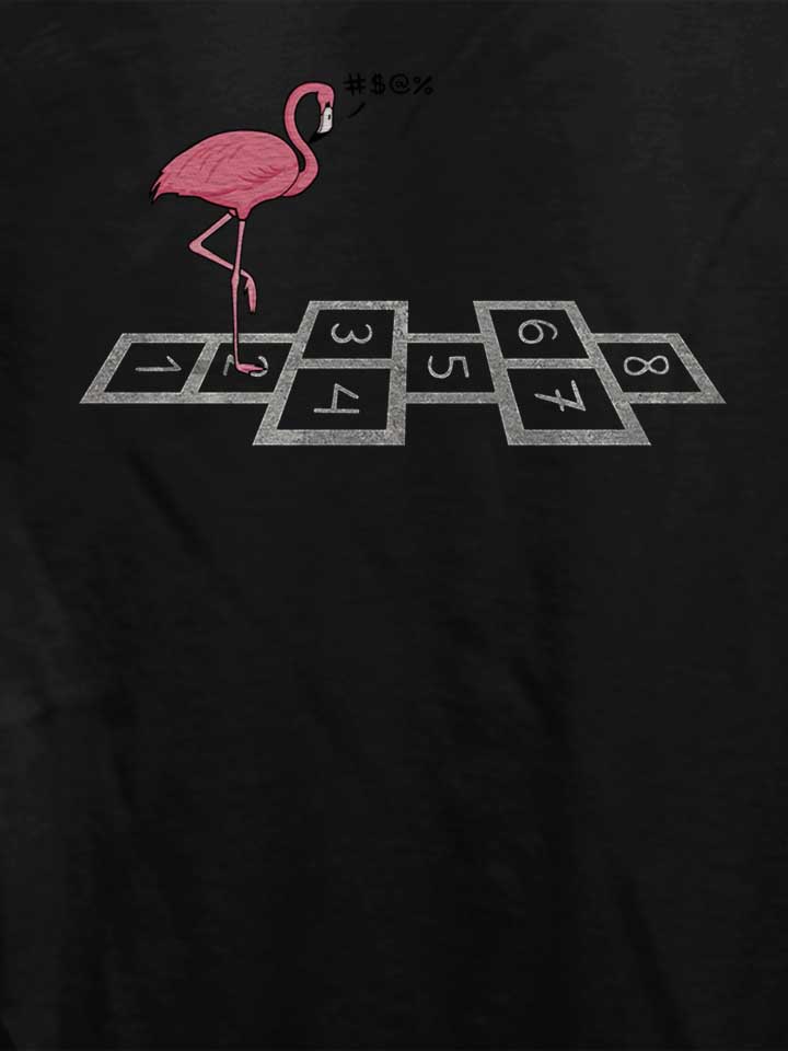 hopping-flamingo-damen-t-shirt schwarz 4
