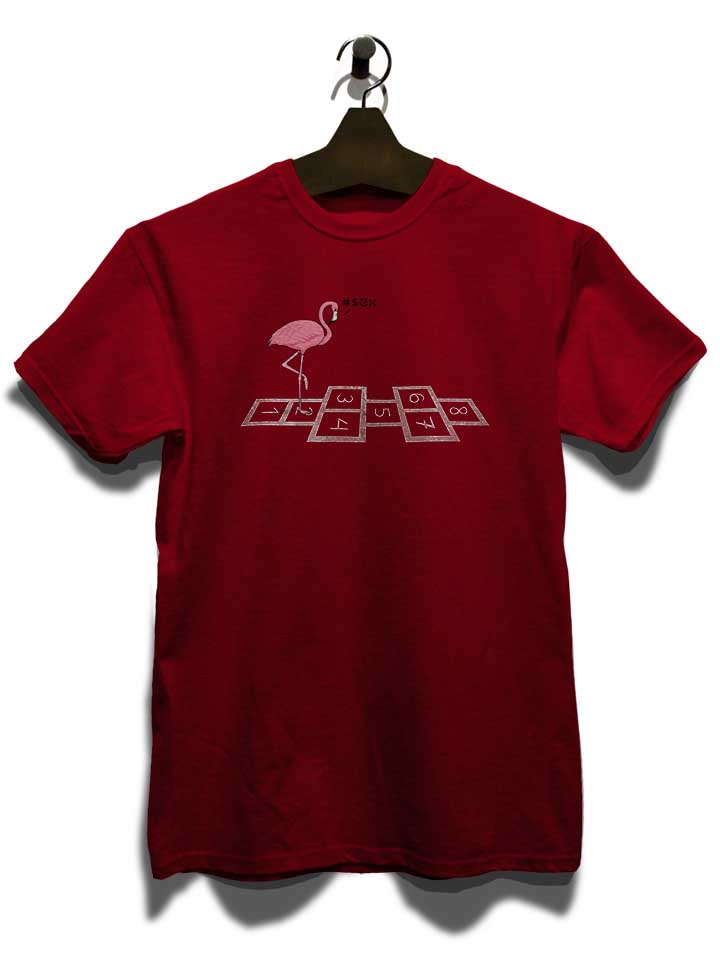 hopping-flamingo-t-shirt bordeaux 3