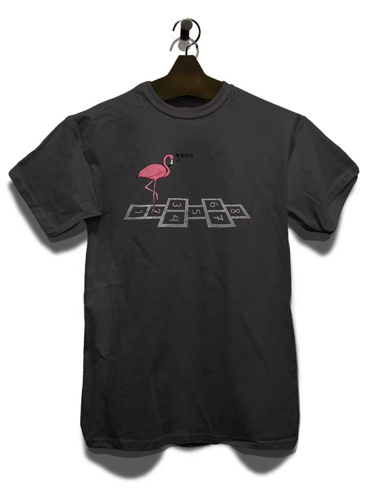 hopping-flamingo-t-shirt dunkelgrau 3
