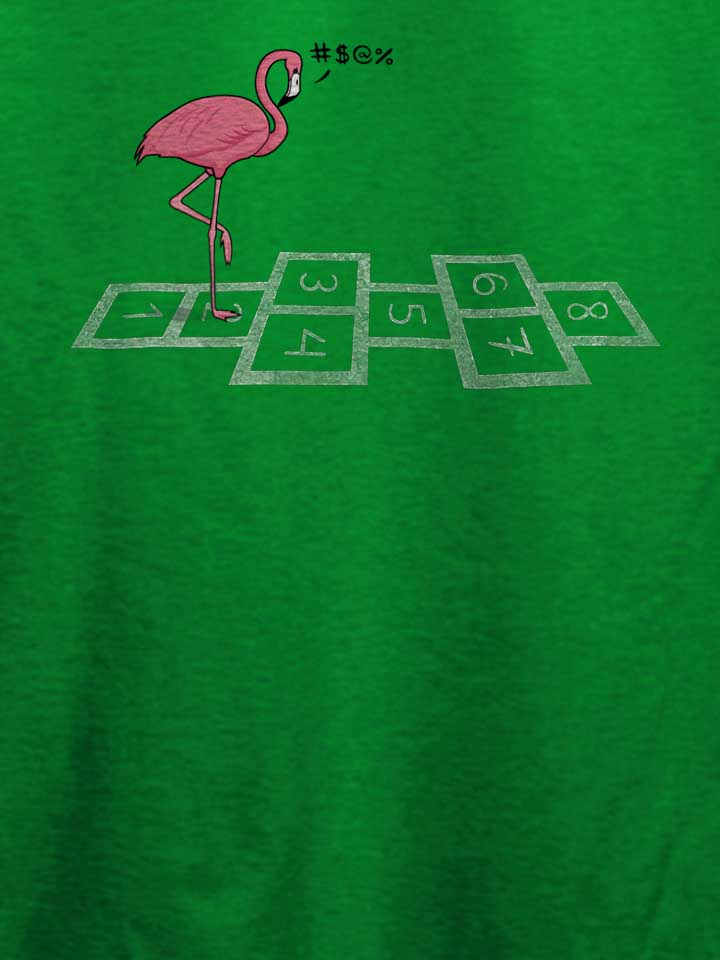 hopping-flamingo-t-shirt gruen 4