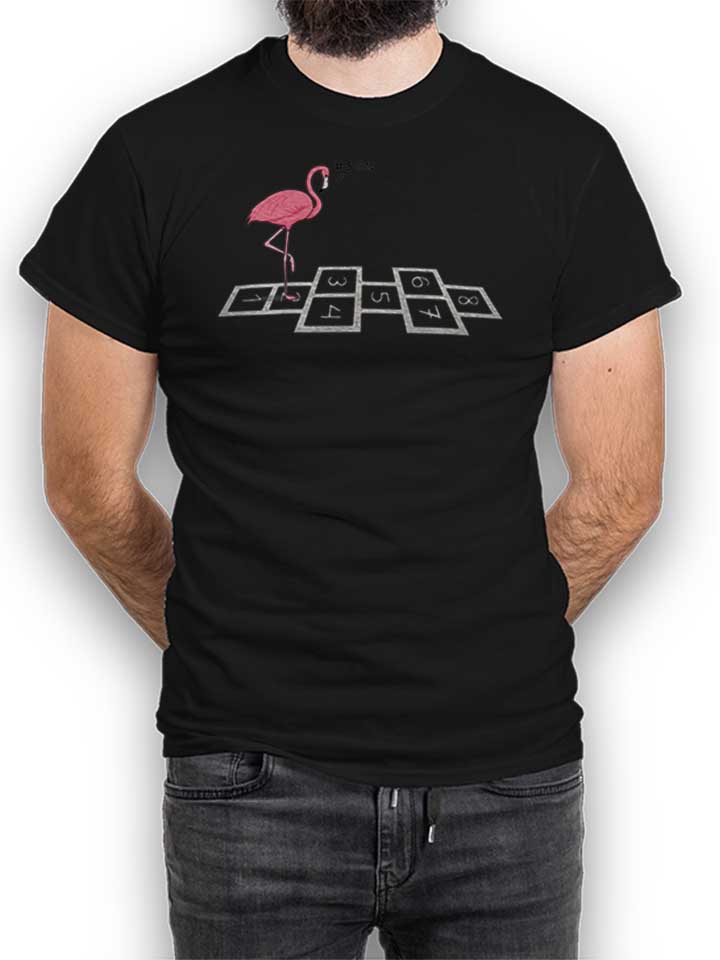 Hopping Flamingo T-Shirt schwarz L