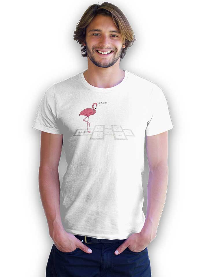 hopping-flamingo-t-shirt weiss 2