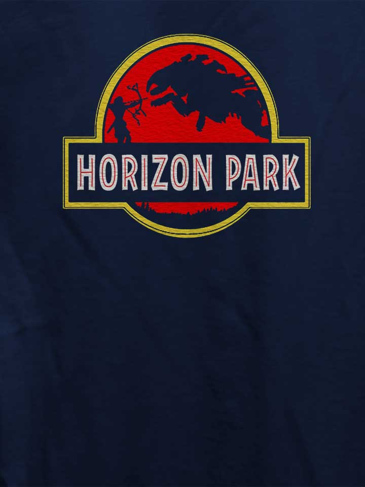 horizon-park-art-horizon-zero-dawn-game-damen-t-shirt dunkelblau 4