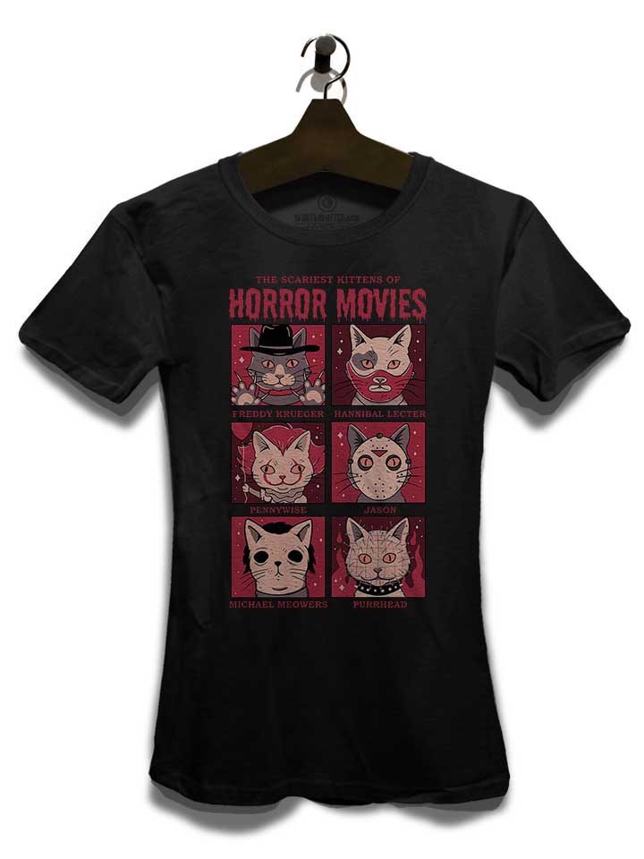 horror-movies-cat-damen-t-shirt schwarz 3