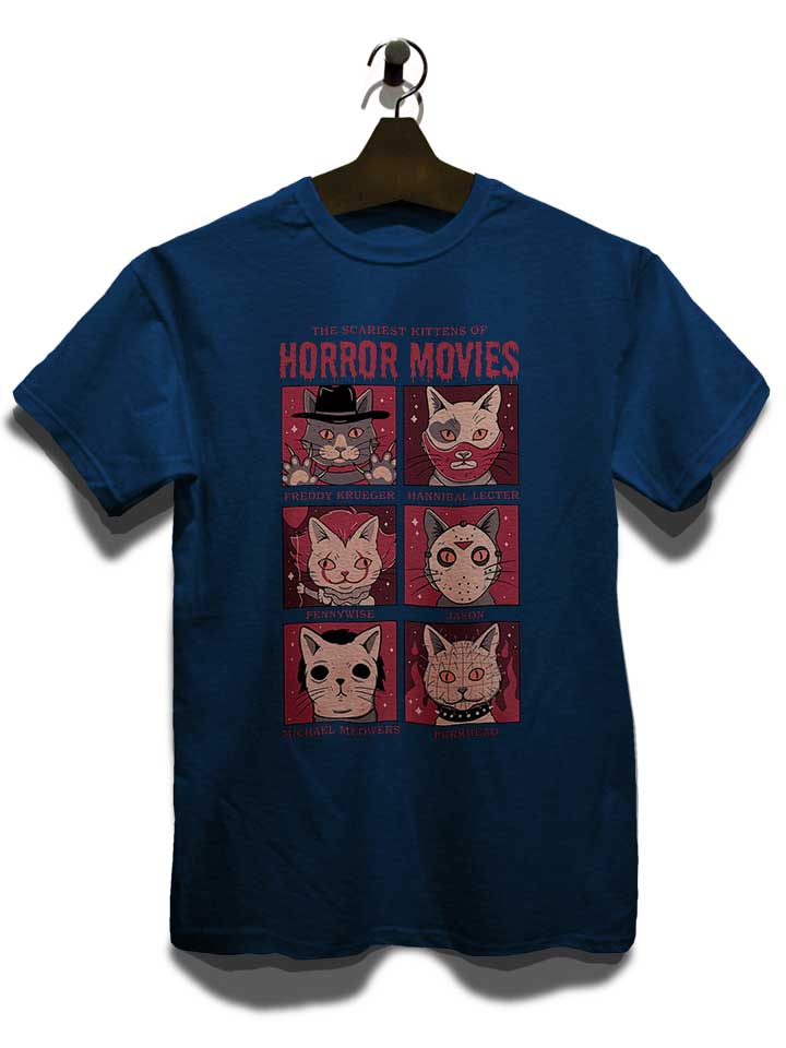 horror-movies-cat-t-shirt dunkelblau 3
