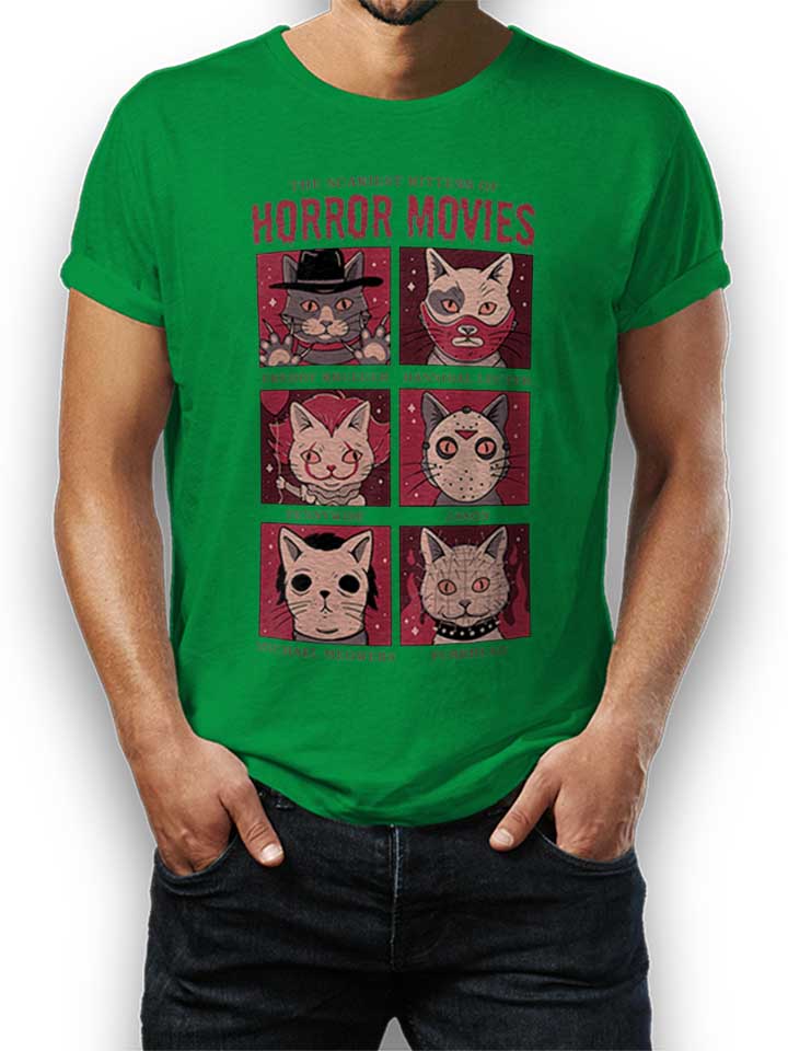 horror-movies-cat-t-shirt gruen 1