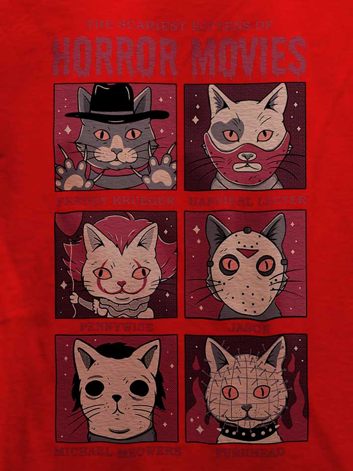 horror-movies-cat-t-shirt rot 4