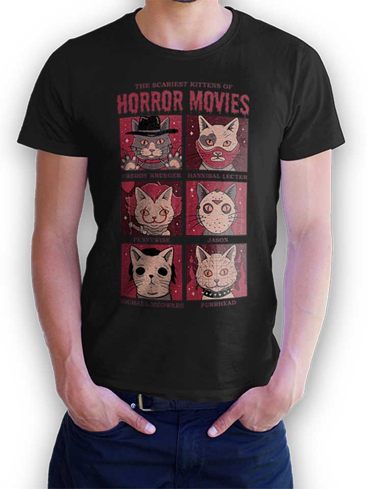 Horror Movies Cat Kinder T-Shirt schwarz 110 / 116