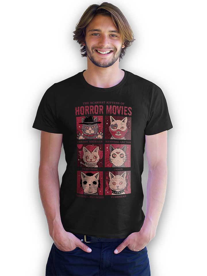 horror-movies-cat-t-shirt schwarz 2
