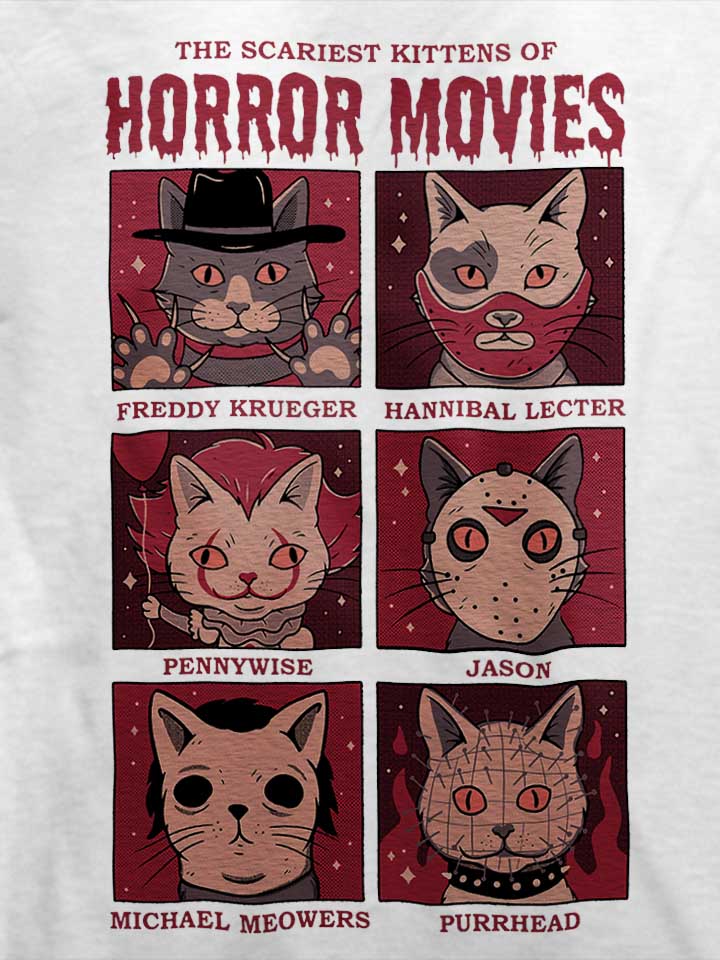 horror-movies-cat-t-shirt weiss 4
