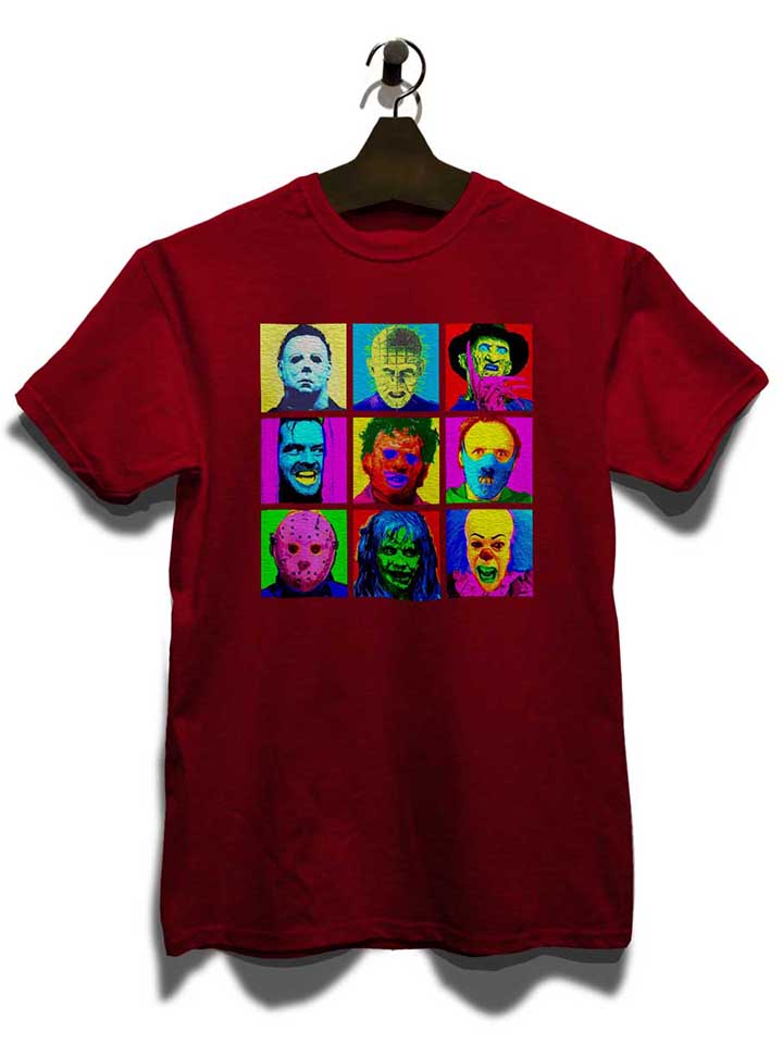 horror-pop-art-t-shirt bordeaux 3