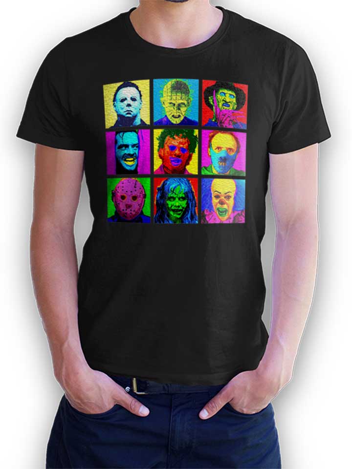 Horror Pop Art T-Shirt schwarz L