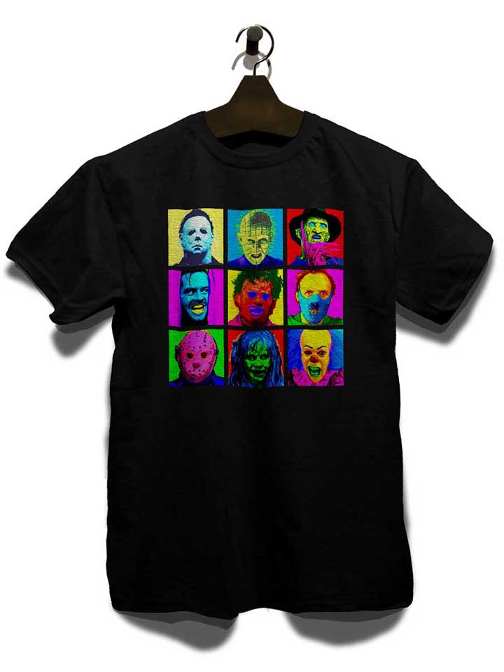 horror-pop-art-t-shirt schwarz 3